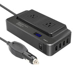 DC12V 200W AC110V Convertitore display digitale multifunzionale intelligente per auto, spina americana, US Plug
