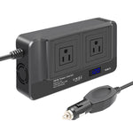 DC12V 200W AC110V Convertitore display digitale multifunzionale intelligente per auto, spina americana, US Plug
