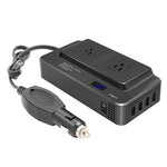 DC12V 200W AC110V Convertitore display digitale multifunzionale intelligente per auto, spina americana, US Plug