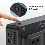 DC12V 200W AC220V Convertitore display digitale multifunzionale intelligente per auto, spina europea, EU Plug
