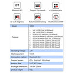 V019 OBD2 Scanner Bluetooth 4.0 ELM327 Strumento diagnostico per auto, V019