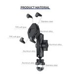 ZH-1558A1 Supporto per telefono in lega di alluminio a forma di X per manubrio moto, ZH-1558A1