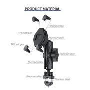 ZH-1558A1 Supporto per telefono in lega di alluminio a forma di X per manubrio moto, ZH-1558A1