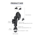 ZH-1558A1 Supporto per telefono in lega di alluminio a forma di X per manubrio moto, ZH-1558A1