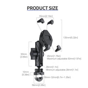 ZH-1558A1 Supporto per telefono in lega di alluminio a forma di X per manubrio moto, ZH-1558A1