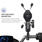 ZH-1558A1 Supporto per telefono in lega di alluminio a forma di X per manubrio moto, ZH-1558A1