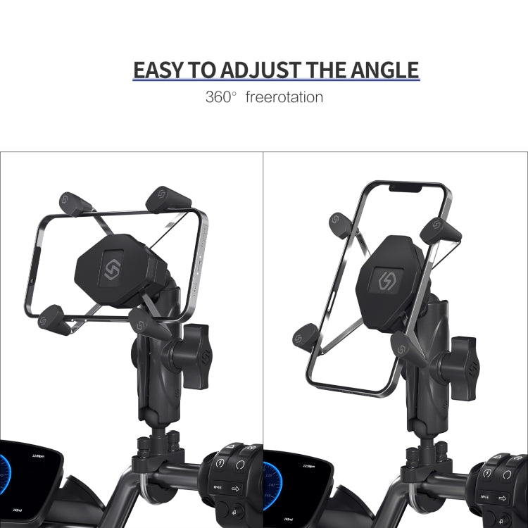 ZH-1558A1 Supporto per telefono in lega di alluminio a forma di X per manubrio moto, ZH-1558A1