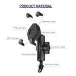 ZH-1558B1 Supporto per telefono in lega di alluminio a forma di X per specchietto retrovisore moto, ZH-1558B1