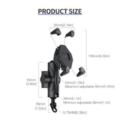 ZH-1558B1 Supporto per telefono in lega di alluminio a forma di X per specchietto retrovisore moto, ZH-1558B1