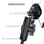 ZH-1558B1 Supporto per telefono in lega di alluminio a forma di X per specchietto retrovisore moto, ZH-1558B1