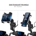 ZH-1558B1 Supporto per telefono in lega di alluminio a forma di X per specchietto retrovisore moto, ZH-1558B1