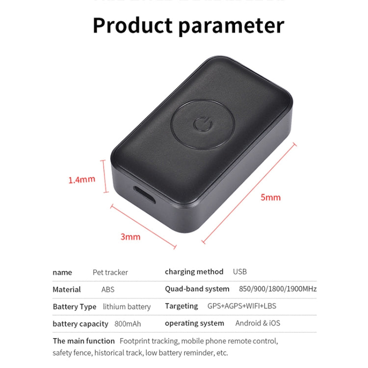 Localizzatore GPS impermeabile per animali domestici P03