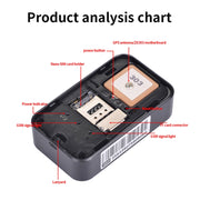 Localizzatore GPS per animali domestici impermeabile P03 2G GPS + AGPS + WiFi + LBS, P03