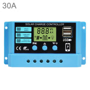 Regolatore di carica solare 30A Regolatore fotovoltaico con scarica di carica per batteria al litio al piombo-acido 12V / 24V, 30A