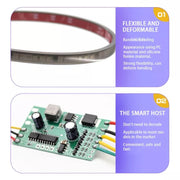 S20-200CM 200cm DC12V-24V Car Rear LED RGB Luci di marcia diurna Striscia Lampada colorata, S20-200CM