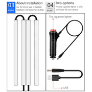 Luce d'atmosfera LED colorata RGB per auto Y12 USB, Y12 USB