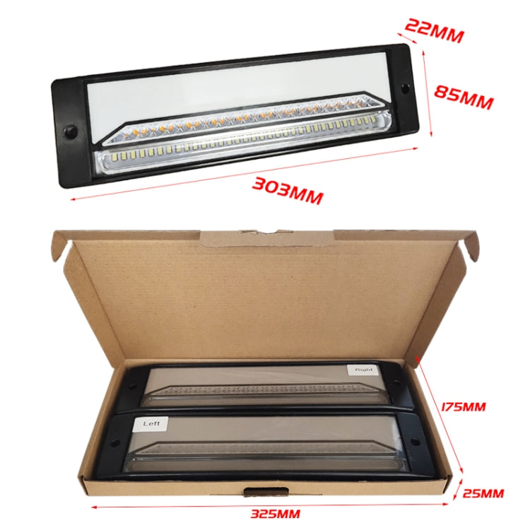 2 pezzi per rimorchio per camion pesanti, guida luminosa 147 LED, luce freno a tre colori