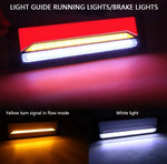 2 pezzi per rimorchio per camion pesanti, guida luminosa 147 LED, luce freno a tre colori