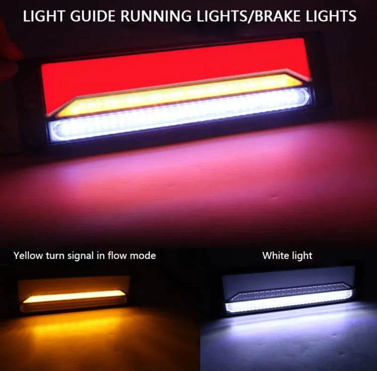 2 pezzi per rimorchio per camion pesanti, guida luminosa 147 LED, luce freno a tre colori