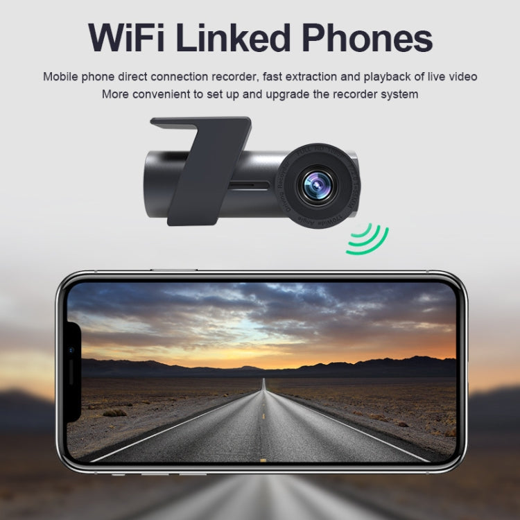Registratore di guida per auto con rotazione a 360 gradi nascosta con doppia fotocamera WiFi per auto, WiFi Dual Camera