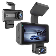 Registratore di guida per dash cam per auto con visione notturna a infrarossi HD con doppia fotocamera anteriore e interna, Front and Inner