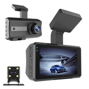 Registratore di guida per dash cam per auto con visione notturna a infrarossi HD con doppia fotocamera anteriore e posteriore, Front and Rear