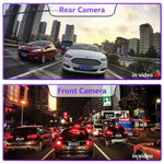 Registratore di guida per dash cam per auto con visione notturna a infrarossi HD con doppia fotocamera anteriore e posteriore, Front and Rear