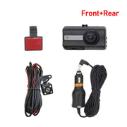 Registratore di guida per dash cam per auto con visione notturna a infrarossi HD con doppia fotocamera anteriore e posteriore, Front and Rear