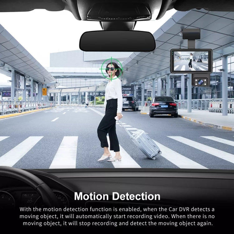 Registratore di guida per dash cam per auto con visione notturna a infrarossi HD con doppia fotocamera anteriore e posteriore, Front and Rear