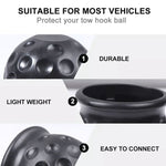 2 in 1 / Set Tappo di copertura della sfera di traino del camion per auto Protezione della sfera di traino del gancio di traino, 2 in 1