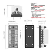 CS-978A1 FB1901 Scatola fusibili negativi positivi indipendenti 1 ingresso 6 uscite senza fusibile per auto camion barca, CS-978A1