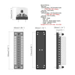 CS-978A2 FB1902 Scatola fusibili negativi positivi indipendenti 1 ingresso 12 uscite senza fusibile per auto camion barca, CS-978A2