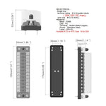 ZH-979A2 FB1904 Scatola fusibili negativi positivi 1 in 1 uscita 12 vie con 24 fusibili per auto camion barca, ZH-979A2