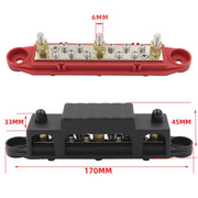 1 paio di barre collettrici per batteria con morsettiera di distribuzione dell'alimentazione M6 da 48 V 150 A con morsettiera, M6 with Terminal Block