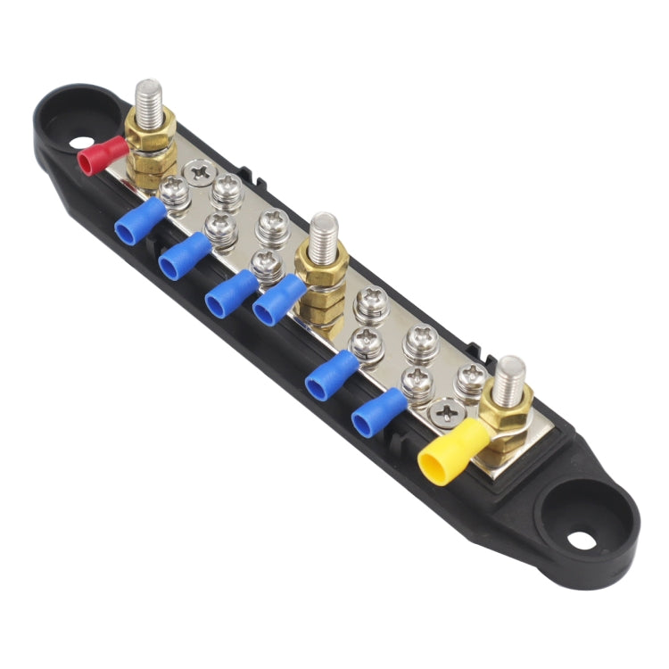 1 paio di barre collettrici per batteria con morsettiera di distribuzione dell'alimentazione M6 da 48 V 150 A con morsettiera, M6 with Terminal Block