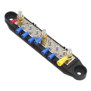 1 paio di barre collettrici per batteria con morsettiera di distribuzione dell'alimentazione M6 da 48 V 150 A con morsettiera, M6 with Terminal Block