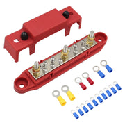 1 paio di barre collettrici per batteria con morsettiera di distribuzione dell'alimentazione M6 da 48 V 150 A con morsettiera, M6 with Terminal Block