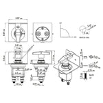 Interruttore staccabatteria per camper e yacht con serratura, CP-0574