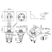 Interruttore staccabatteria per camper e yacht con serratura, CP-0574