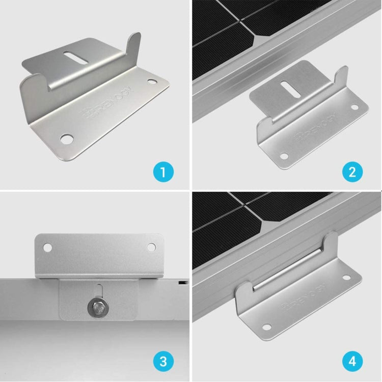 Staffa in lega di alluminio per pannello solare per camper da esterno, Solar Panel Bracket