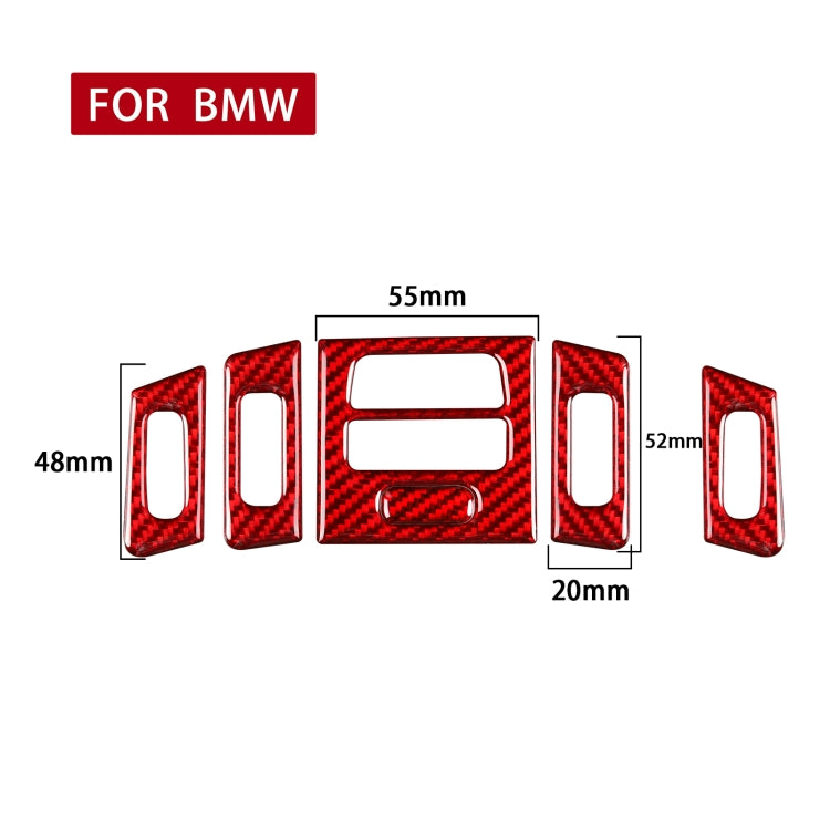 Set da 5 pezzi per BMW Serie 3 E90 Adesivo decorativo per presa d'aria per auto in fibra di carbonio di alta qualità, guida a destra e a sinistra universale, High Matching Car Air Outlet