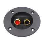 2 in 1 / Set Scatola per altoparlanti con jack caricati a molla con doppia rilegatura rotonda in oro placcato per auto, 2 in 1 / Set