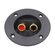 2 in 1 / Set Scatola per altoparlanti con jack caricati a molla con doppia rilegatura rotonda in oro placcato per auto, 2 in 1 / Set
