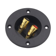 2 in 1 / Set Scatola per altoparlanti con jack caricati a molla con doppia rilegatura rotonda in oro placcato per auto, 2 in 1 / Set