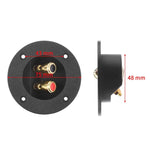 2 in 1 / Set Scatola per altoparlanti con jack caricati a molla con doppia rilegatura rotonda in oro placcato per auto, 2 in 1 / Set