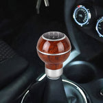 Pomello del cambio in metallo con struttura in legno universale per auto, Wood Texture (Blue), Wood Texture (Silver)