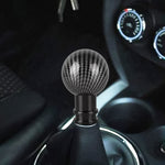 Pomello del cambio in metallo con struttura in fibra di carbonio universale per auto, Black, Red, Silver Black