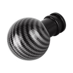 Pomello del cambio in metallo con struttura in fibra di carbonio universale per auto, Black, Red, Silver Black
