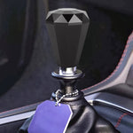 Pomello del cambio in metallo a forma di diamante universale per auto, Black, Blue, Purple, Red, Silver