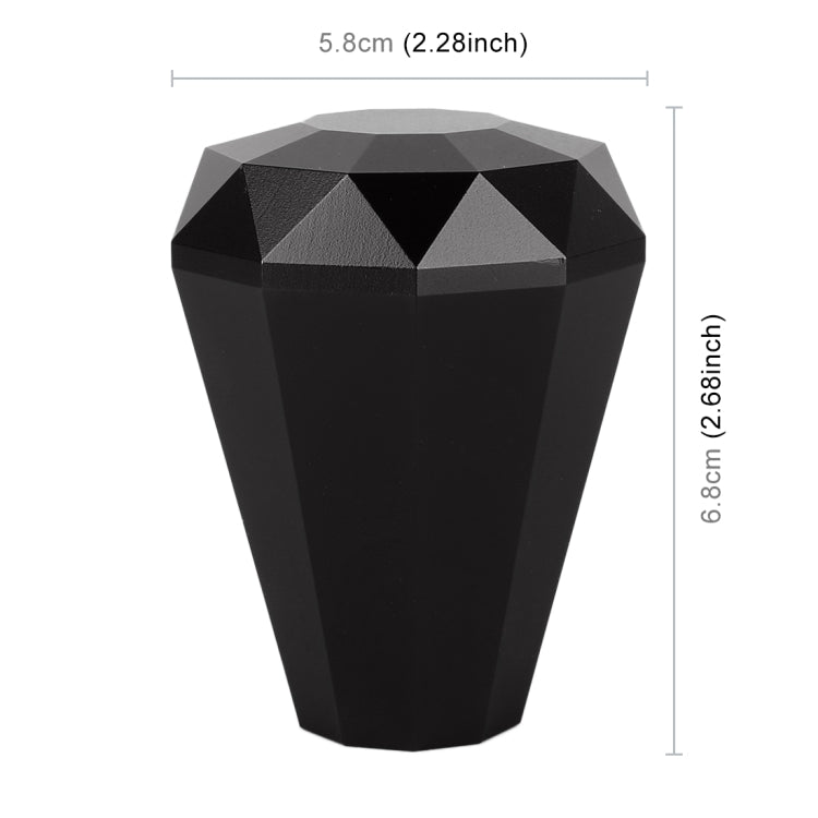 Pomello del cambio in metallo a forma di diamante universale per auto, Black, Blue, Purple, Red, Silver